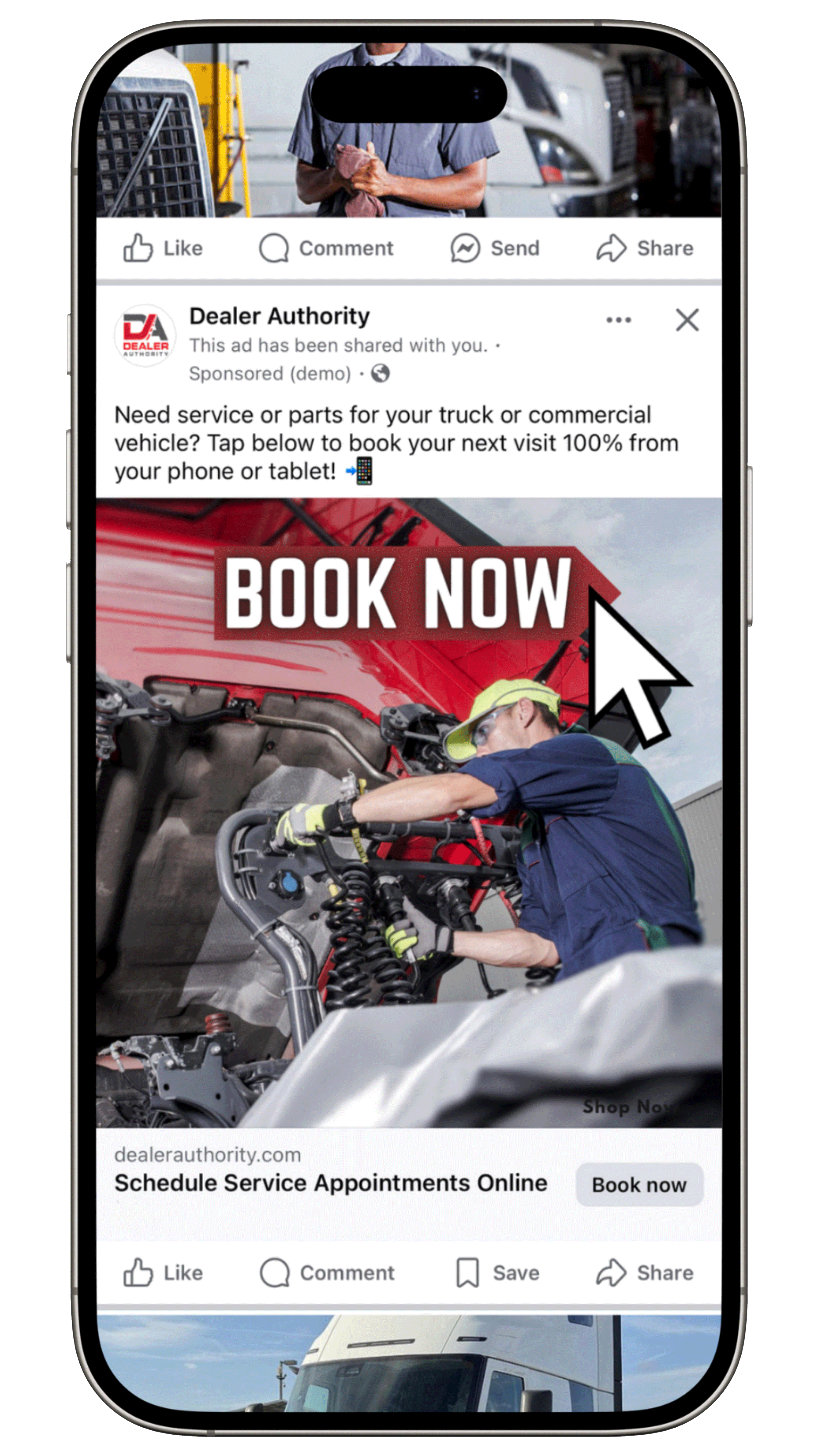 A phone mockup for social media
